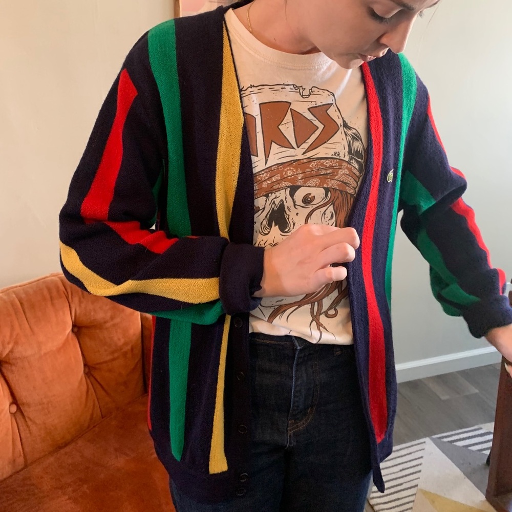 Lacoste cardigan!